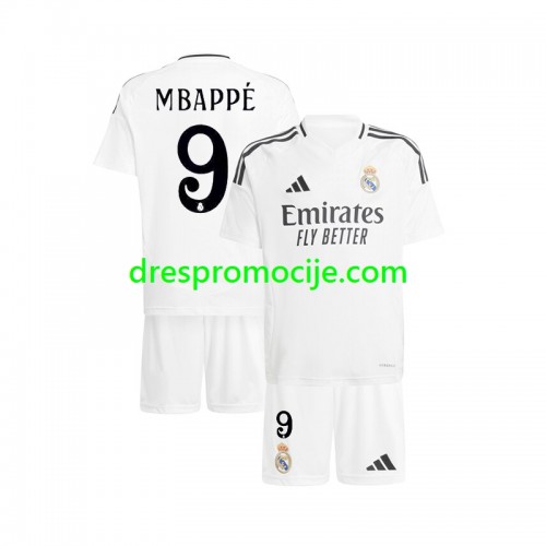 Real Madrid Kylian Mbappé 9 Dres Dječji Domaći 2024/2025 Kratkih Rukava Real Madrid Kylian Mbappé 9 Dres Dječji Domaći 2024/2025 Kratkih Rukava
